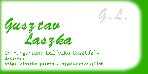 gusztav laszka business card
